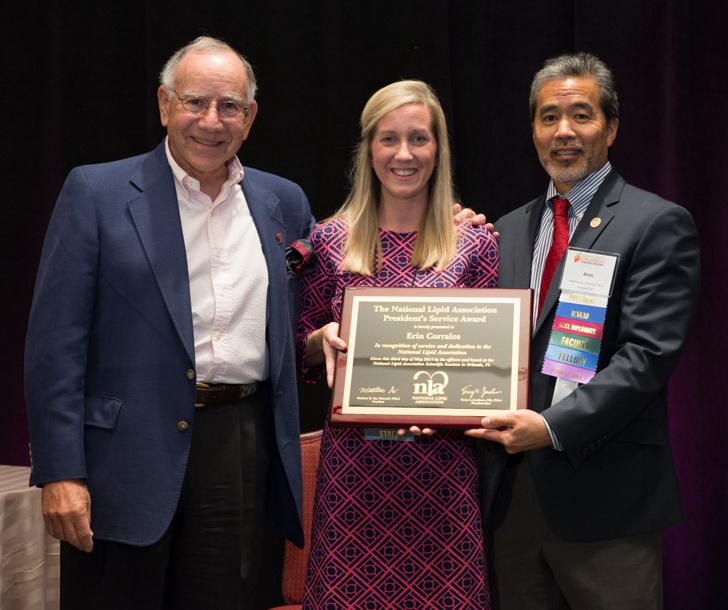Erin Corrales receiving the NLA Staff Award