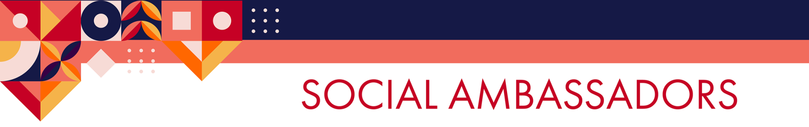 Banner reading 'social ambassadors'