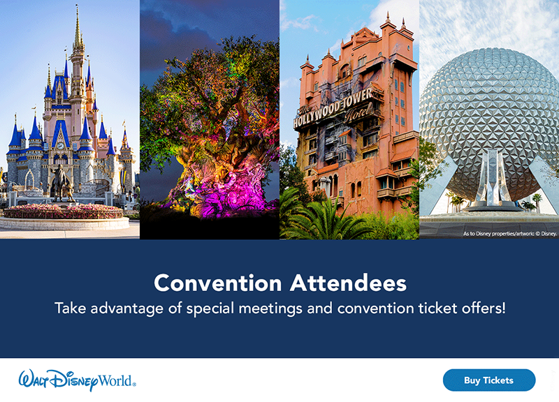 Book now. Convention attendees take advantage of special meetings and convention ticket offers!