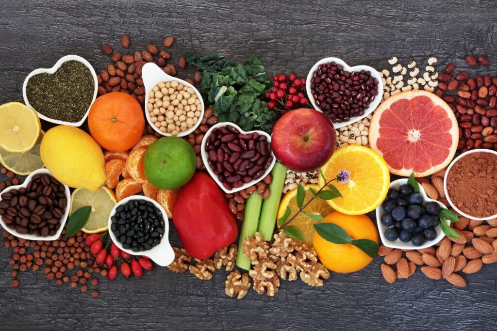 Healthy foods.